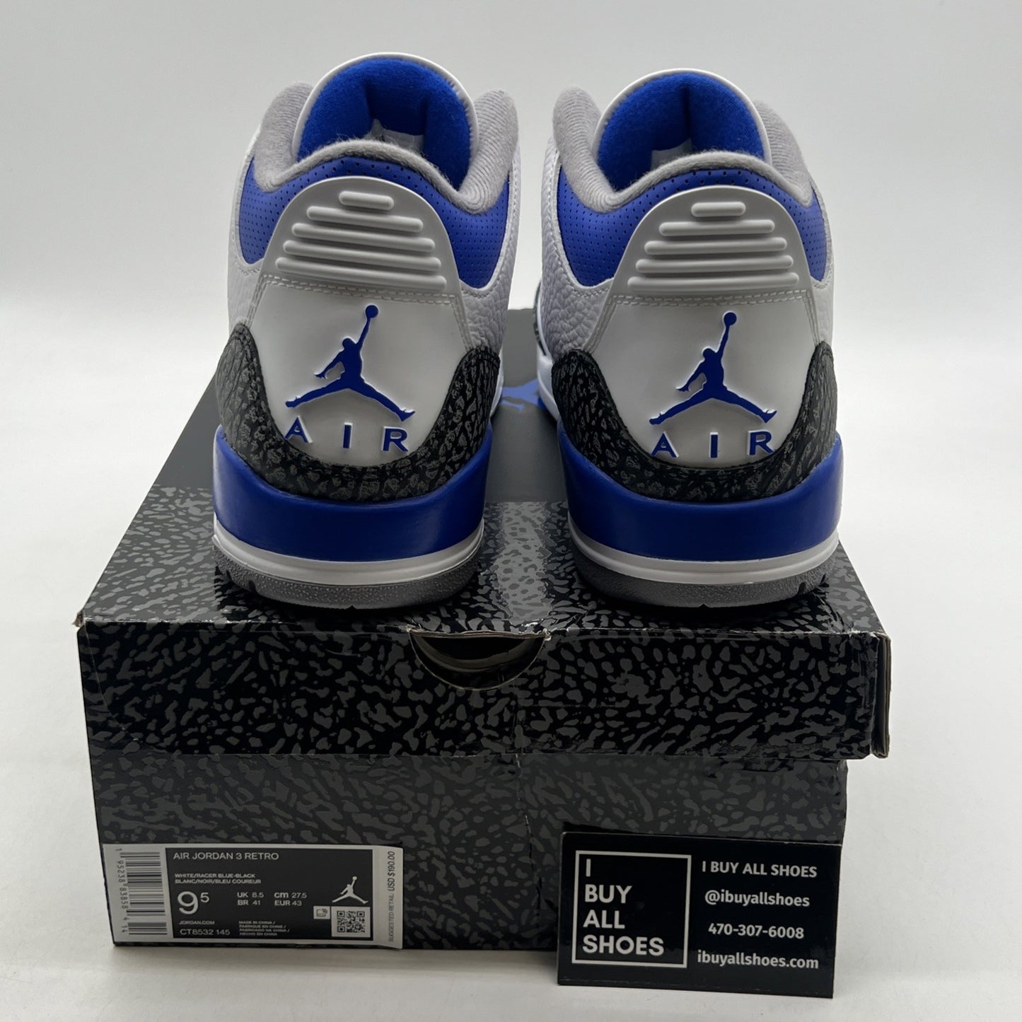 Size 9.5 - Air Jordan 3 Retro Mid Racer Blue (CT8532-145)