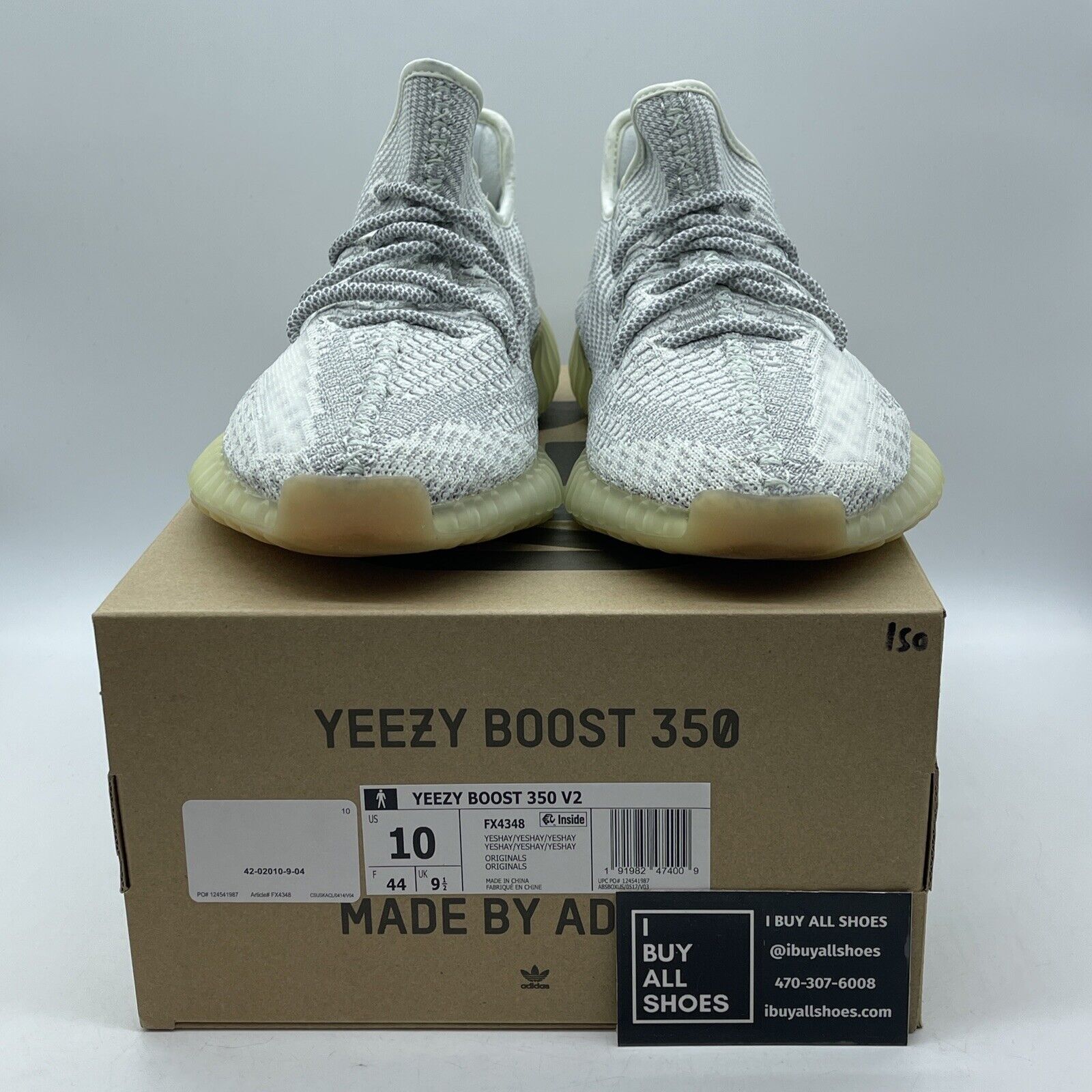 Size 10 - adidas Yeezy Boost 350 V2 Yeshaya Non-Reflective Blue White (FX4348)