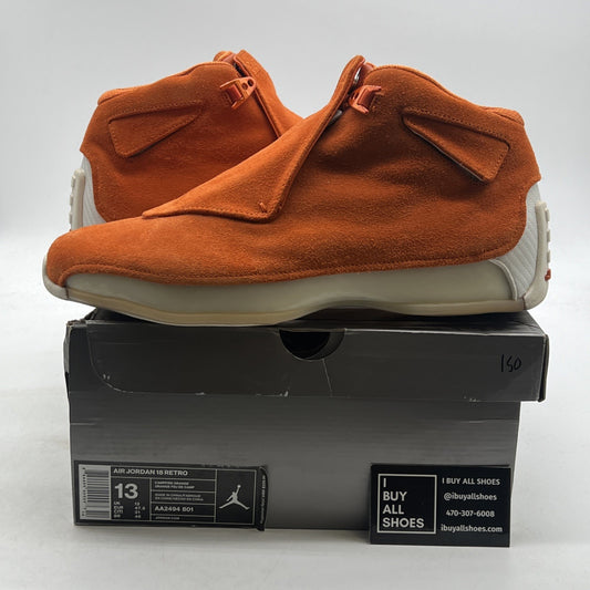 Size 13 - Air Jordan 18 Retro Orange Suede (AA2494-801)