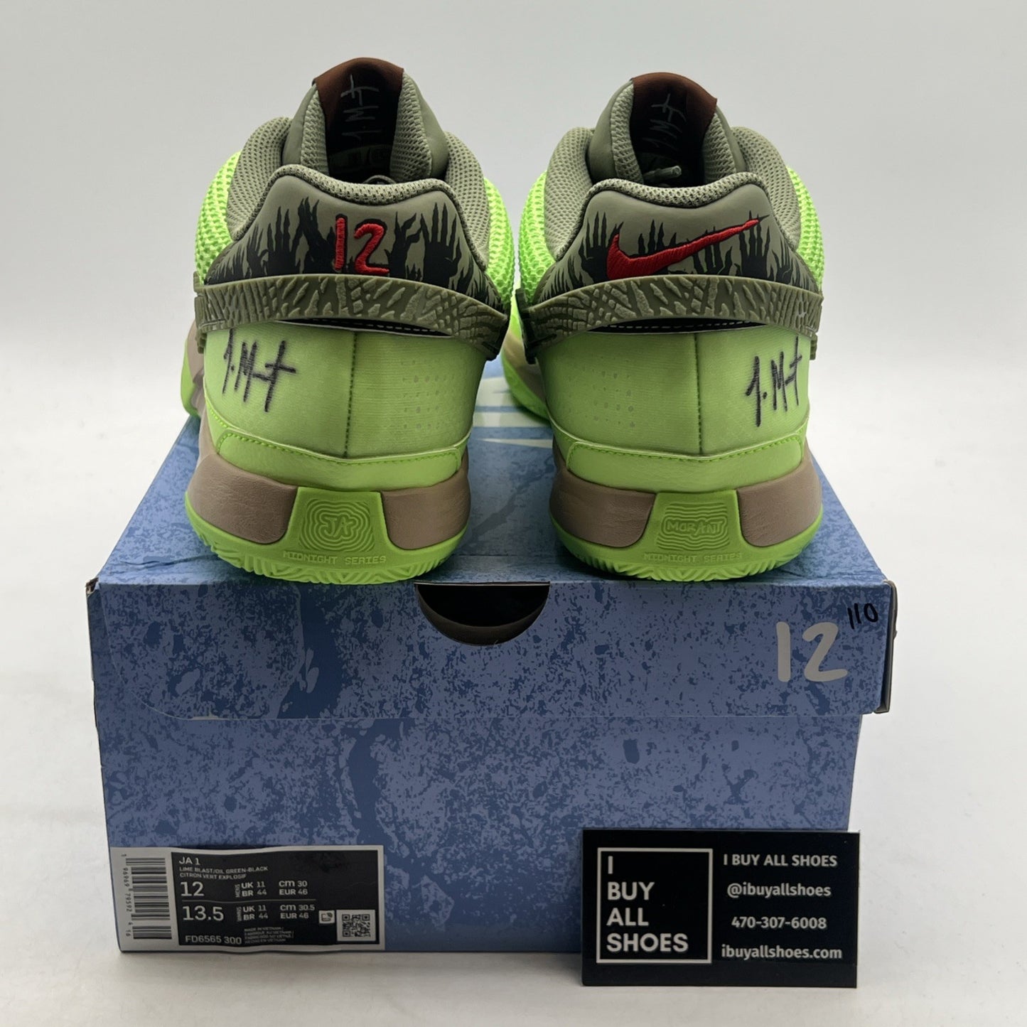Size 12 - Nike Ja 1 NRG Halloween - Zombie (FD6565-300)