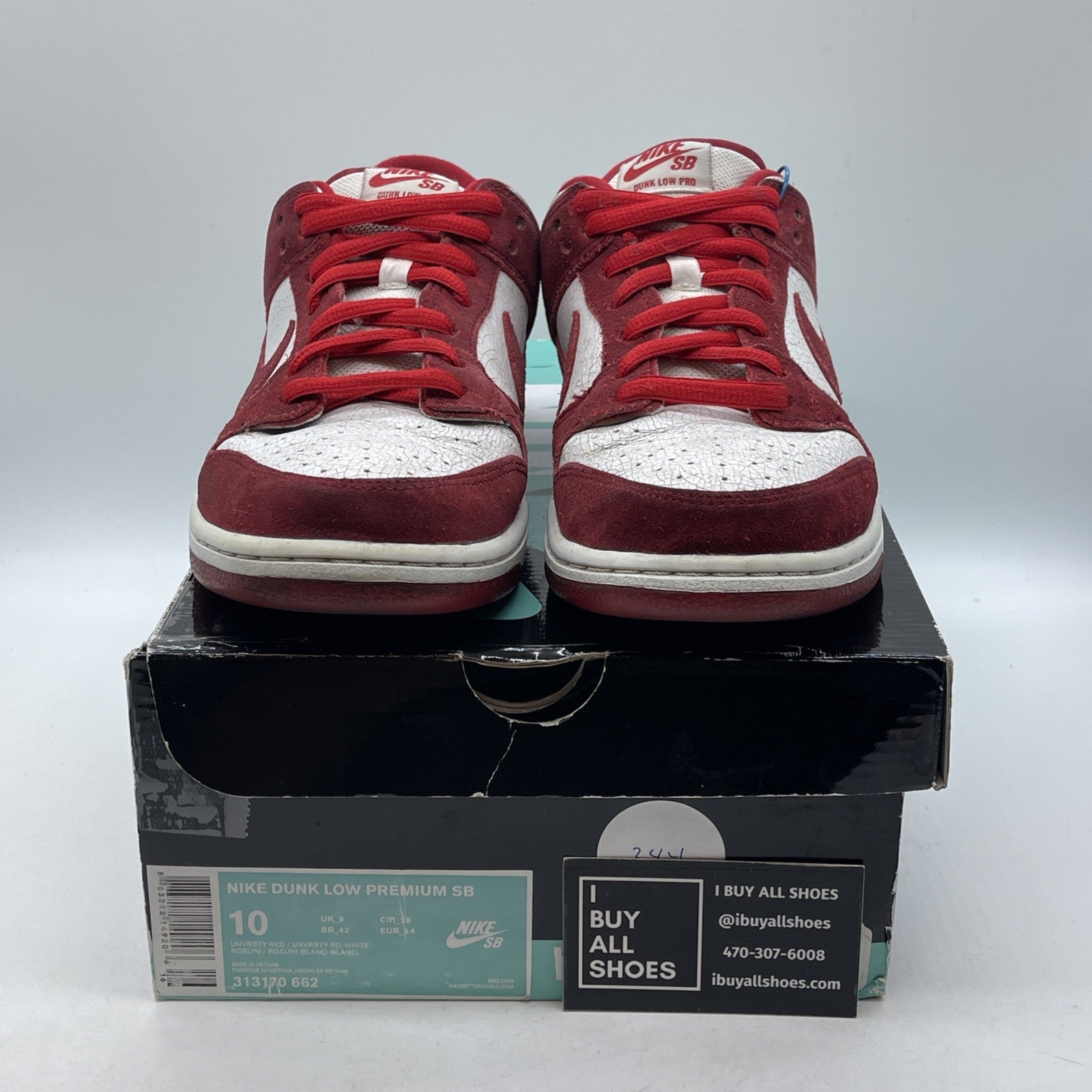 Size 10 - Nike Dunk Premium SB Low Valentine's Day 2014 Suede (313170-662)