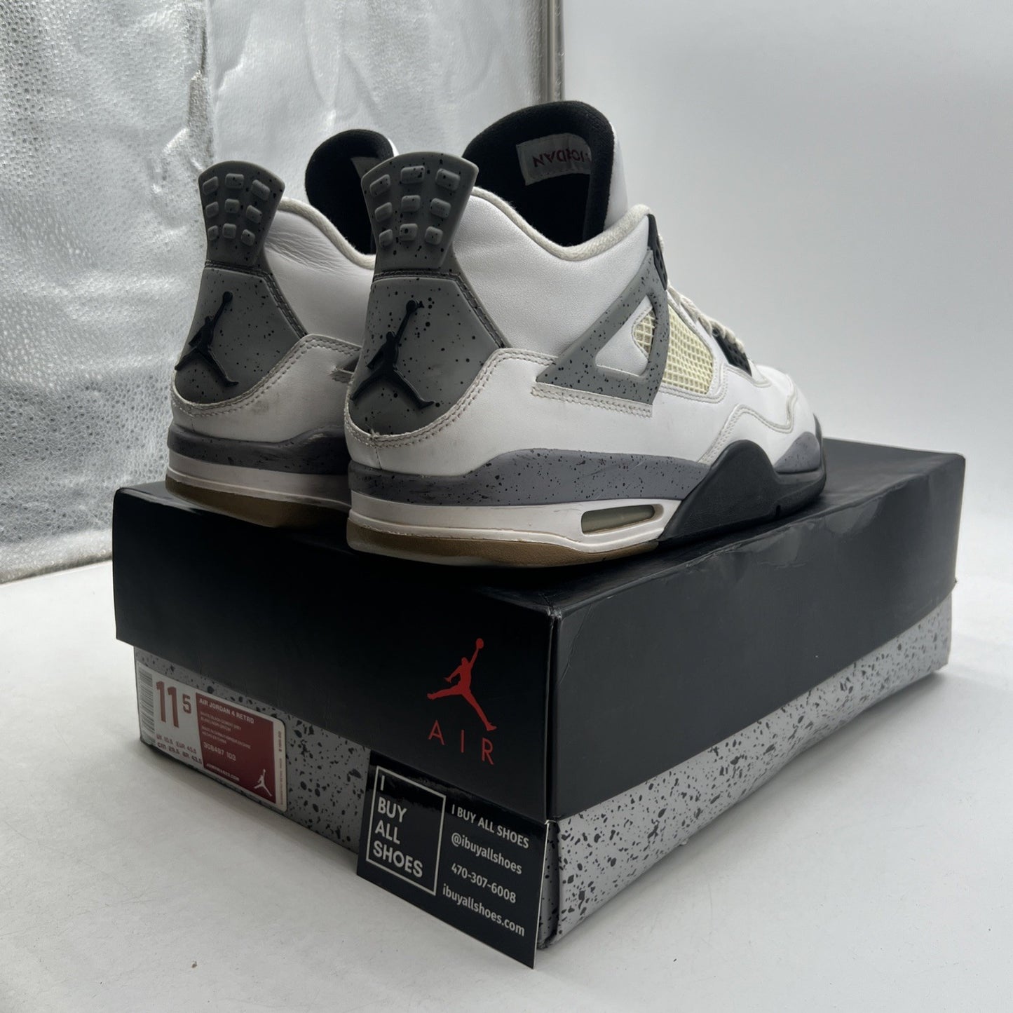 Size 11.5 - Air Jordan 4 Retro Cement 2012 (308497-103)