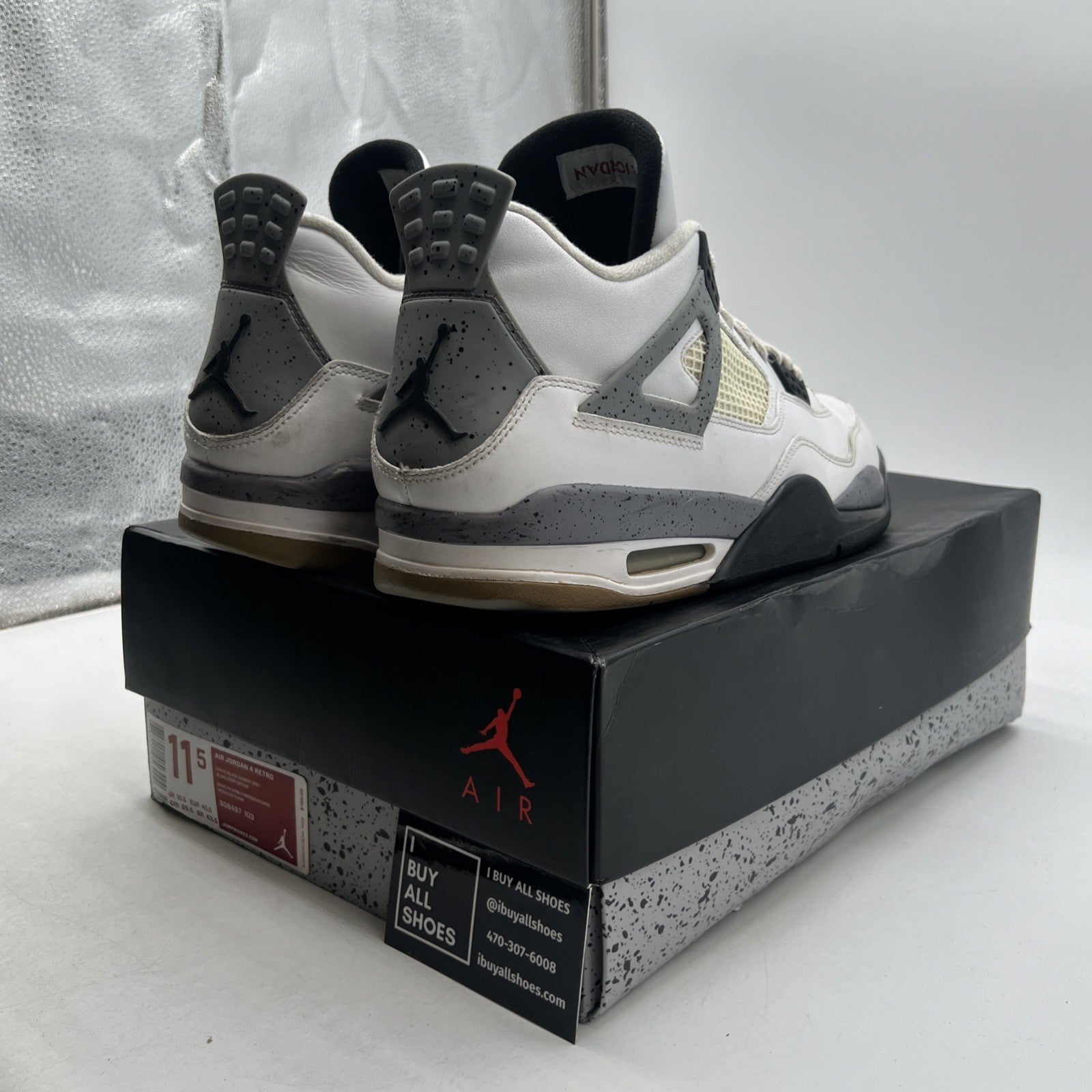 Size 11.5 - Air Jordan 4 Retro Cement 2012 (308497-103)