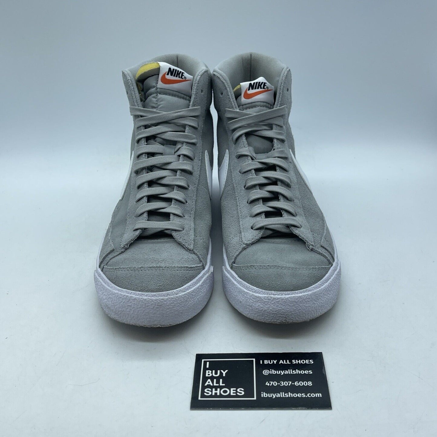 Size 8 - Nike Blazer '77 Suede Mid Light Smoke Grey White Suede (CI1172-004)