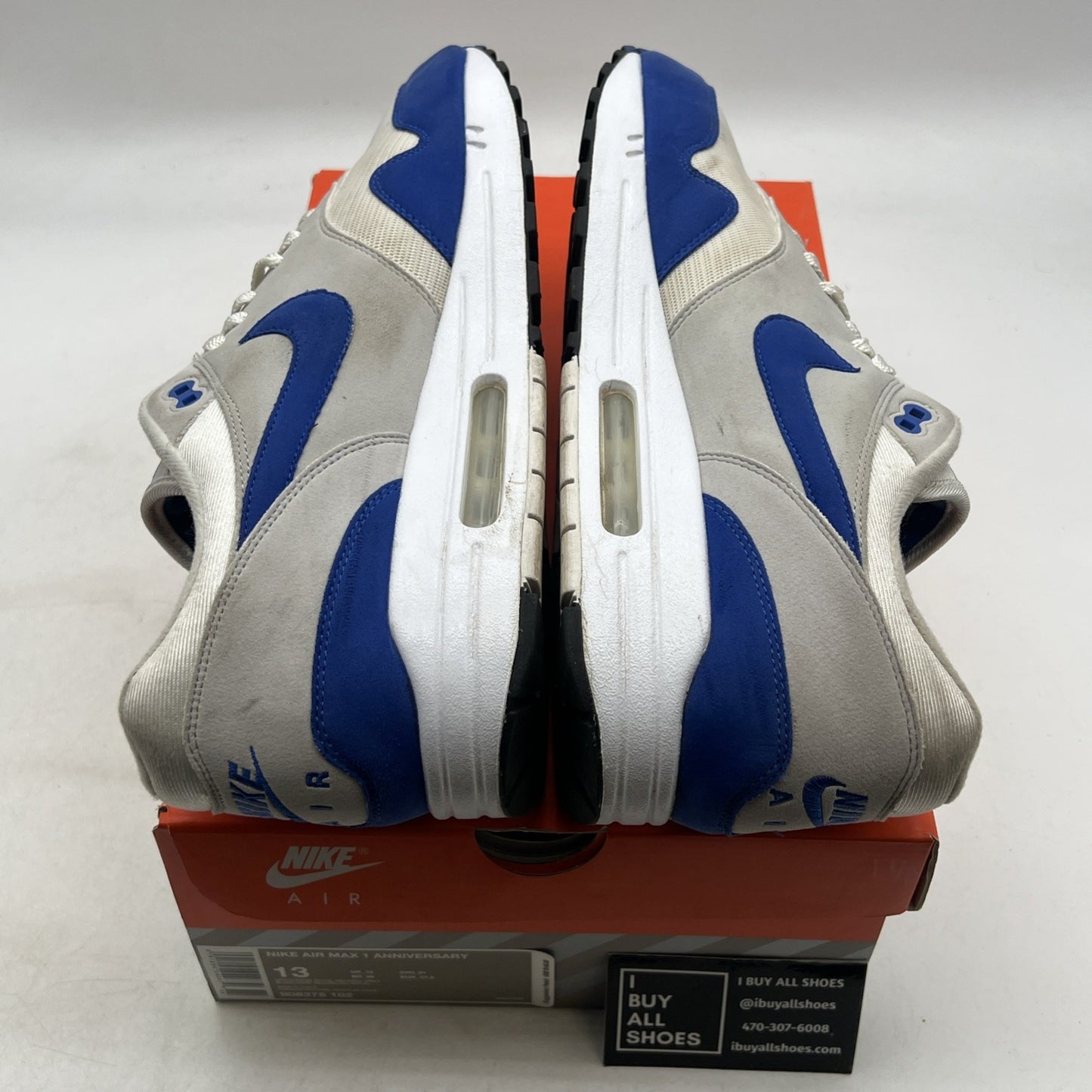 Size 13 - Nike Air Max 1 OG Anniversary 2017 Re-Release Royal (908375-102)