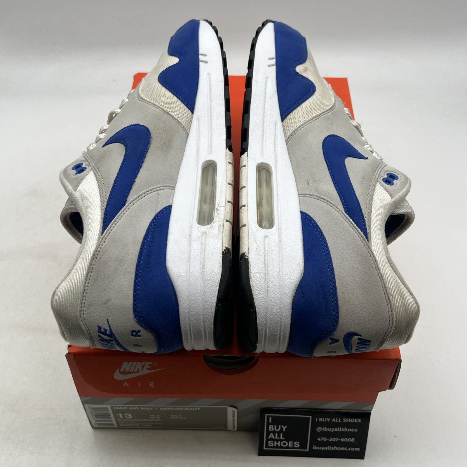 Size 13 - Nike Air Max 1 OG Anniversary 2017 Re-Release Royal (908375-102)