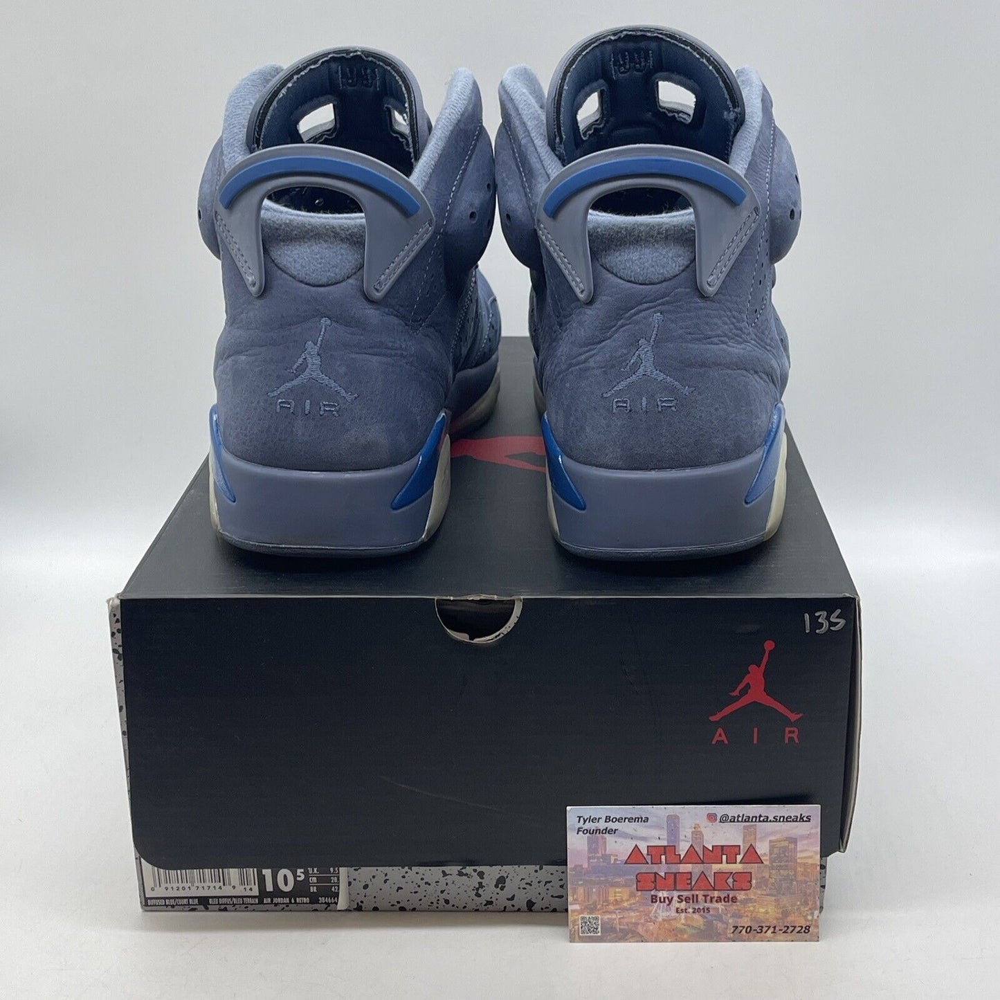 Size 10.5 - Air Jordan 6 Retro Diffused Blue Suede (384664-400)