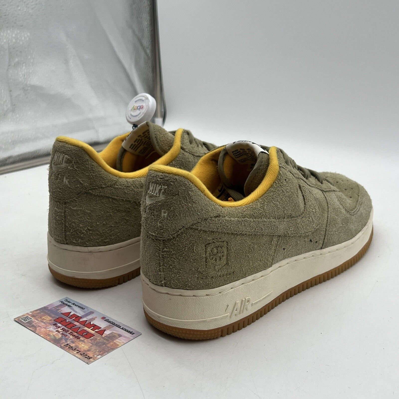 Size 12 - Nike Air Force 1 Retro Low EYBL White Gum Olive (AJ1872-209)