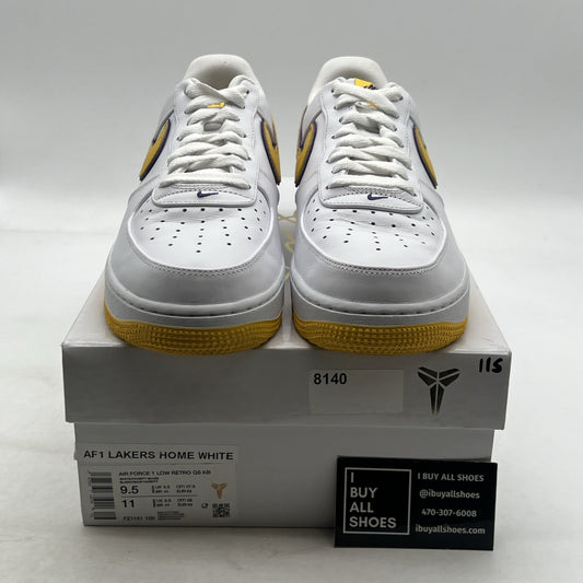 Size 9.5 - Kobe Bryant x Nike Air Force 1 Retro Low Lakers Home (FZ1151-100)