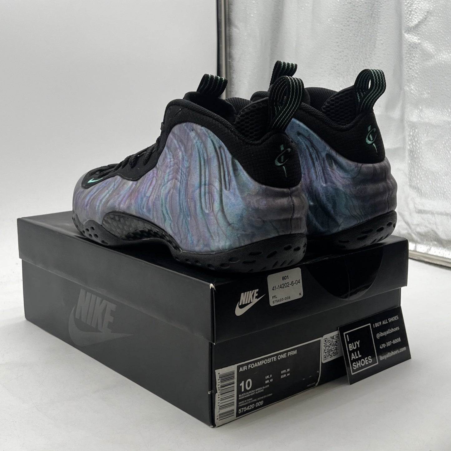 Size 10 - Nike Air Foamposite One Premium Abalone (575420-009)