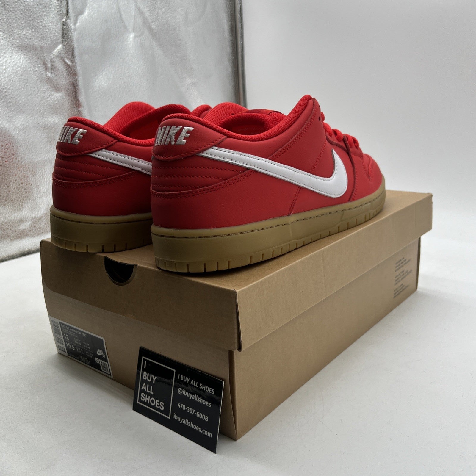 Size 12 - Nike Dunk Low Pro SB University Red Gum (FJ1674-600)