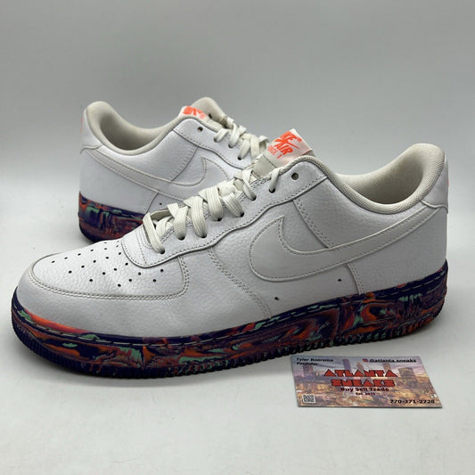 Size 13 - Nike Air Force 1 '07 LV8 Multi-Color Marble White Leather (AJ9507-100)