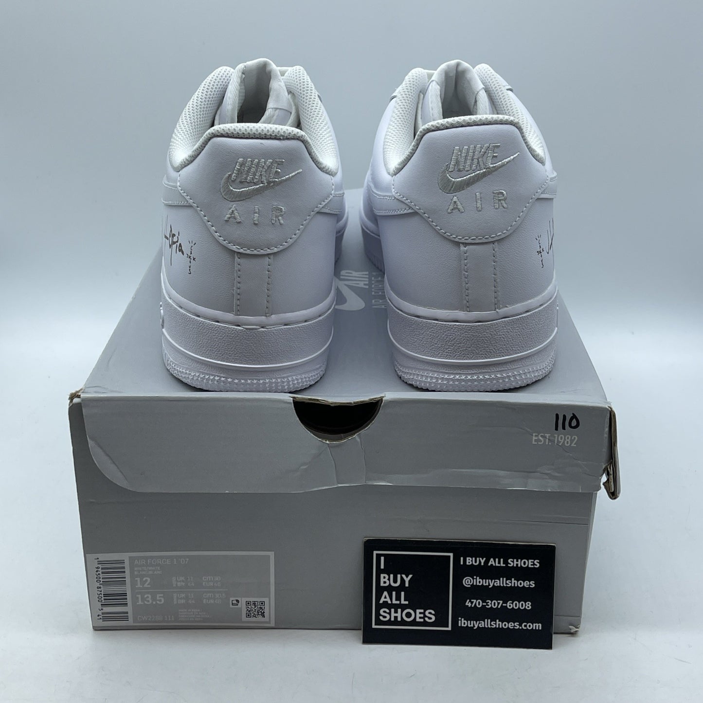 Size 12 - Nike Travis Scott x Air Force 1 Utopia White Gold Leather (CW2288-111)