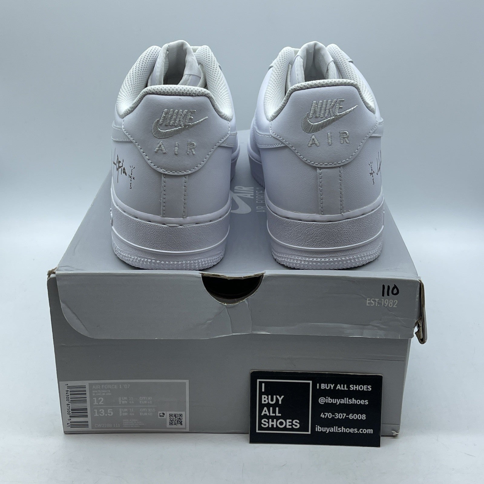 Size 12 - Nike Travis Scott x Air Force 1 Utopia White Gold Leather (CW2288-111)