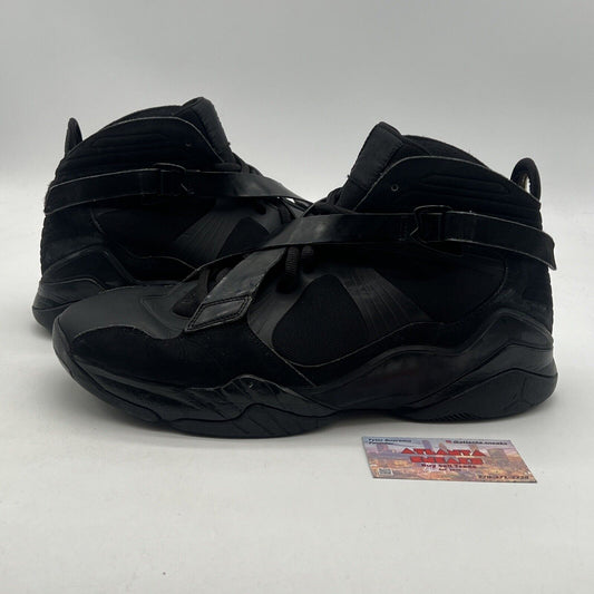 Size 13 - Nike Mens Air Jordan 8.0 Triple Black Basketball Shoes (Samples)