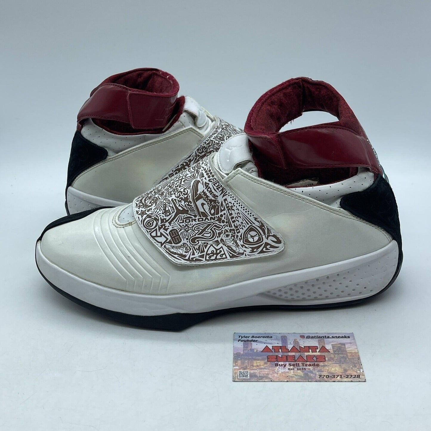 Size 10.5 - Air Jordan 20 OG White Varsity Red White Leather Suede (310455-161)