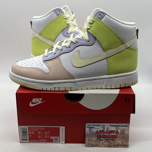 Size 8.5 - Nike Dunk High Lemon Twist W Leather Yellow Purple (DD1869-108)