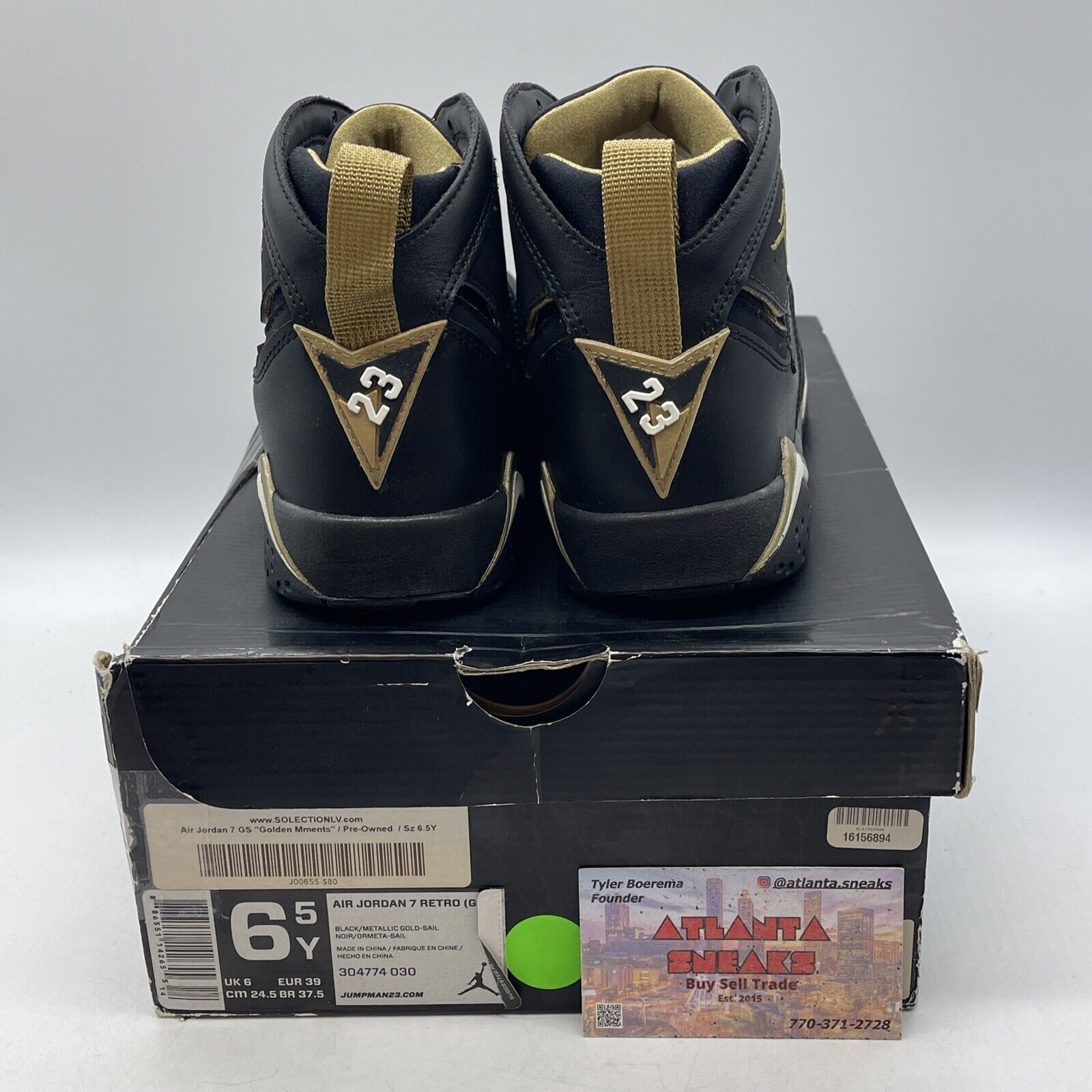 Size 6.5Y - Air Jordan 7 Retro GS Golden Moments Suede Leather  (304774-030)