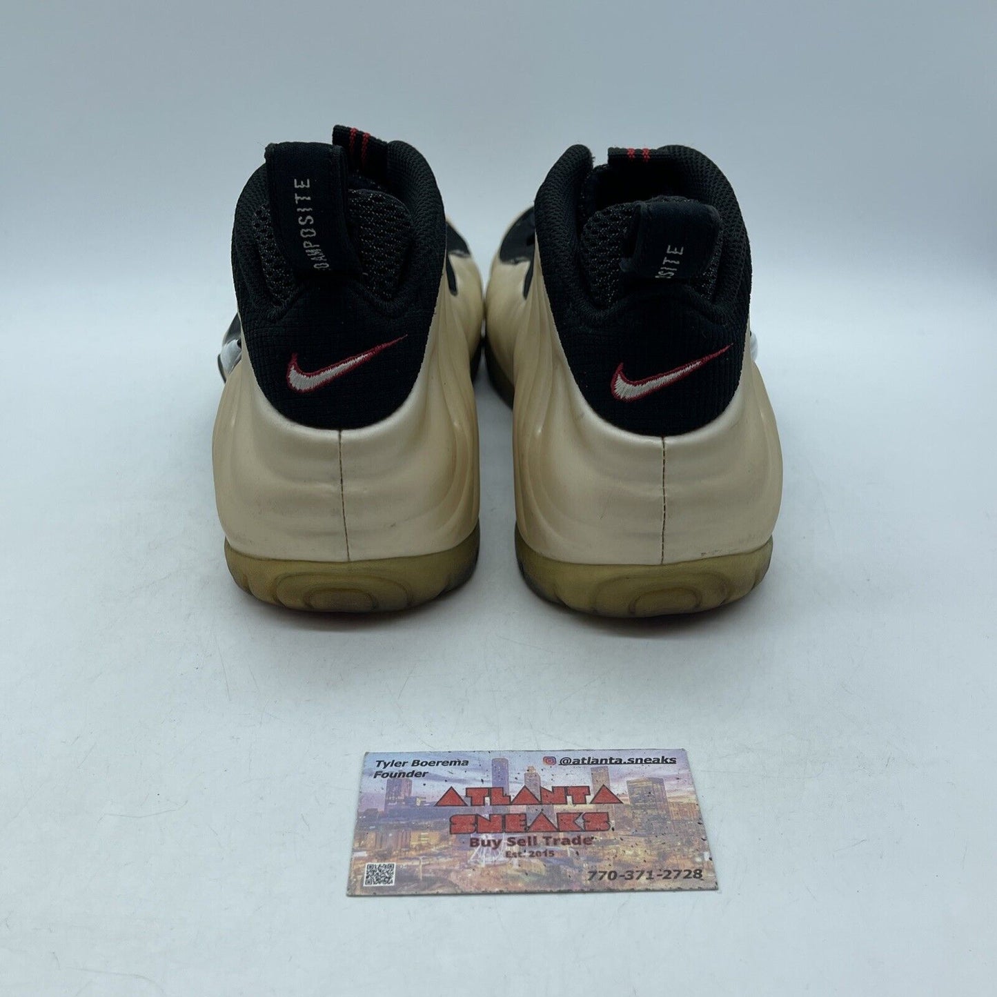 Size 8 - Nike Air Foamposite Pro 2010 Pearl Black Suede Tan Leather (624041-206)