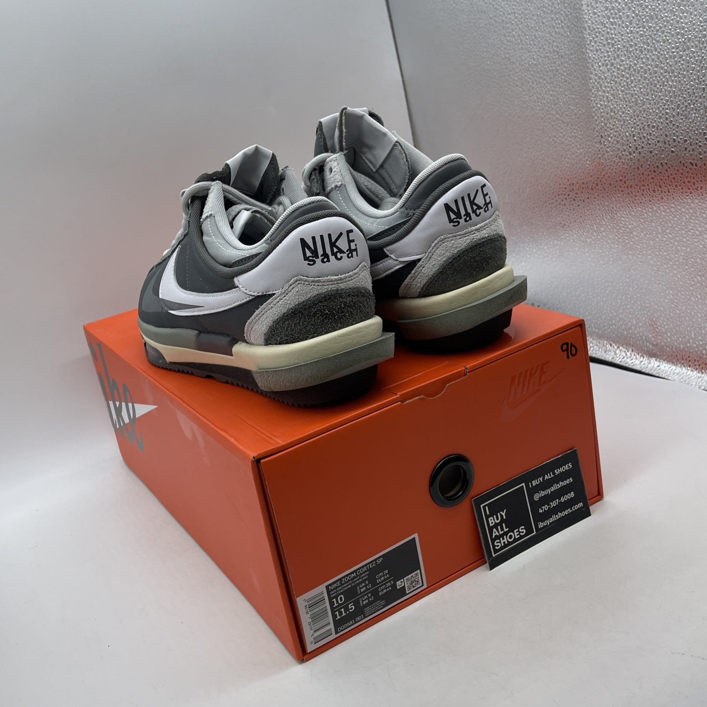 Size 10 - Nike sacai x Zoom Cortez SP Iron Grey (DQ0581-001)