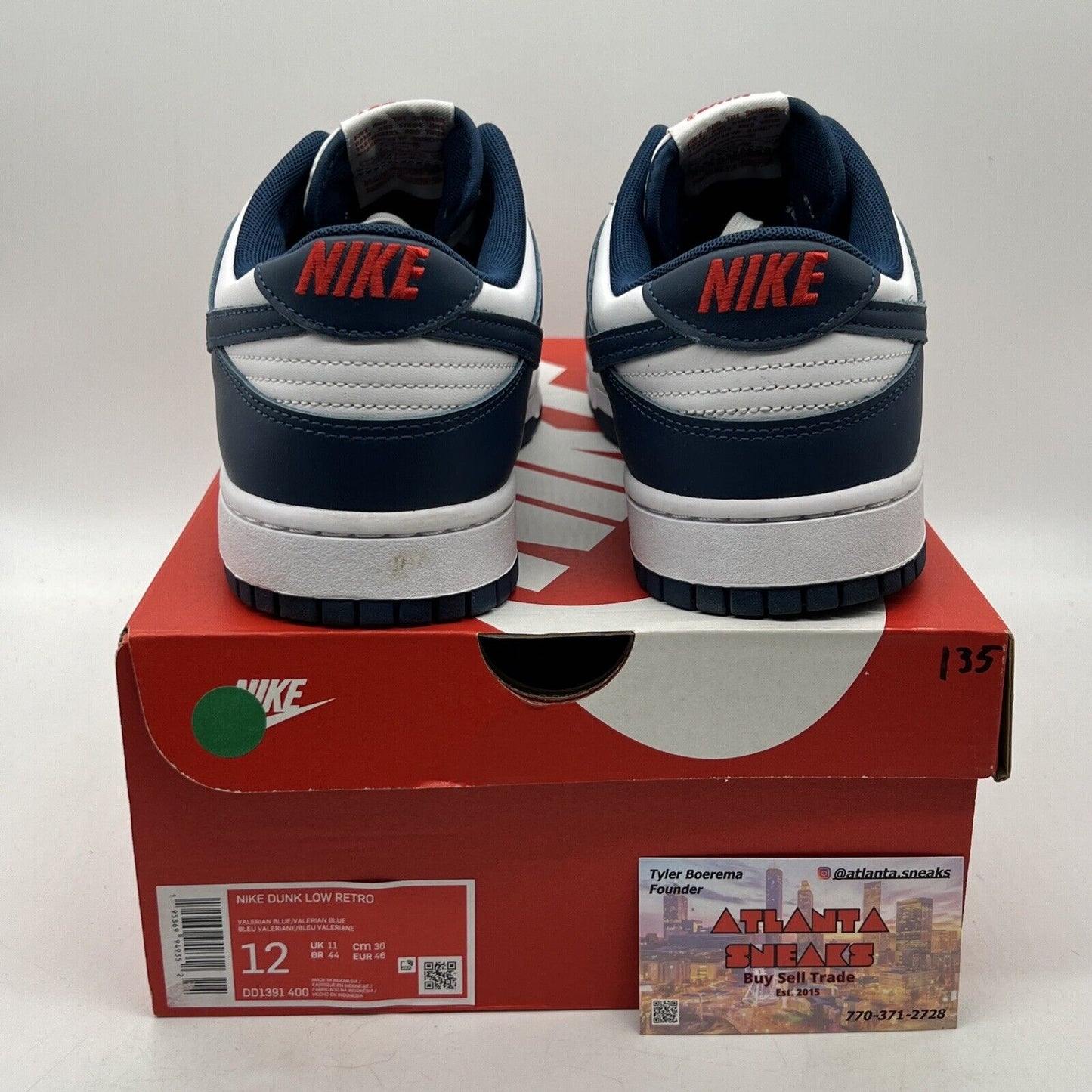 Size 12 - Nike Dunk Low Velarian Blue/White Leather (DD1391-400)