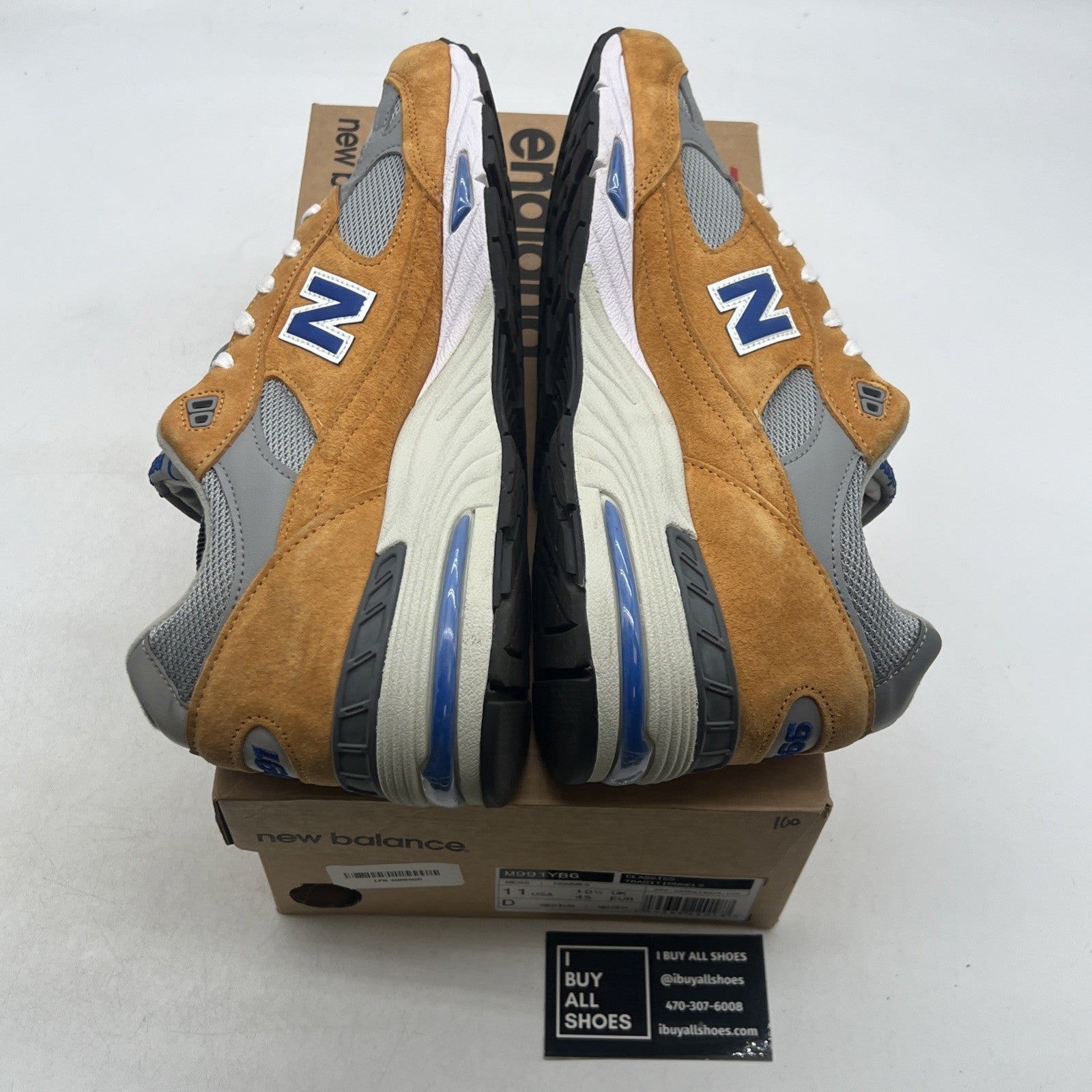 Size 11 - New Balance 991 Made In England "Yellow Blue" Yellow Blue (M9911YBG)