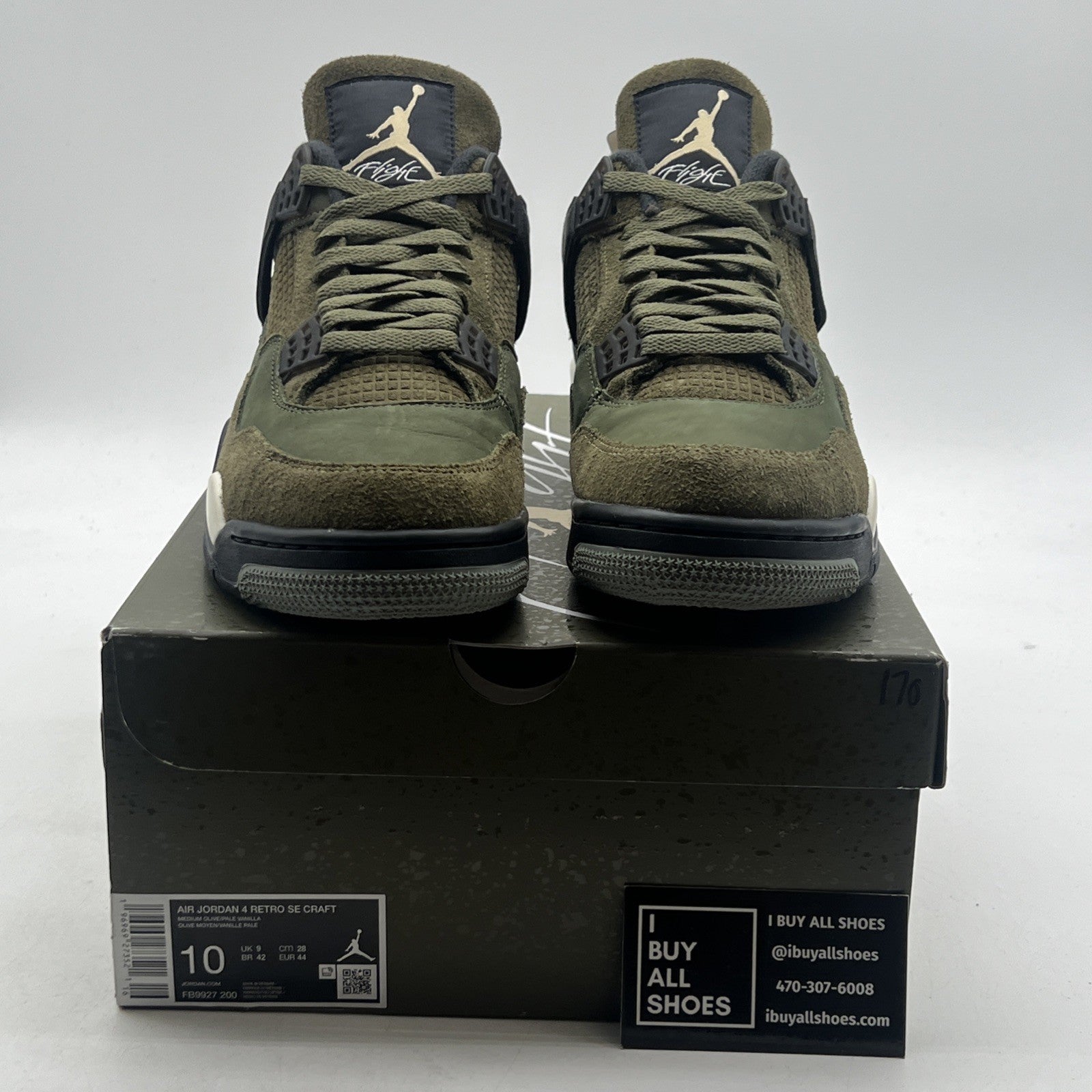 Size 10 - Air Jordan 4 SE Retro Low Craft - Olive (FB9927-200)