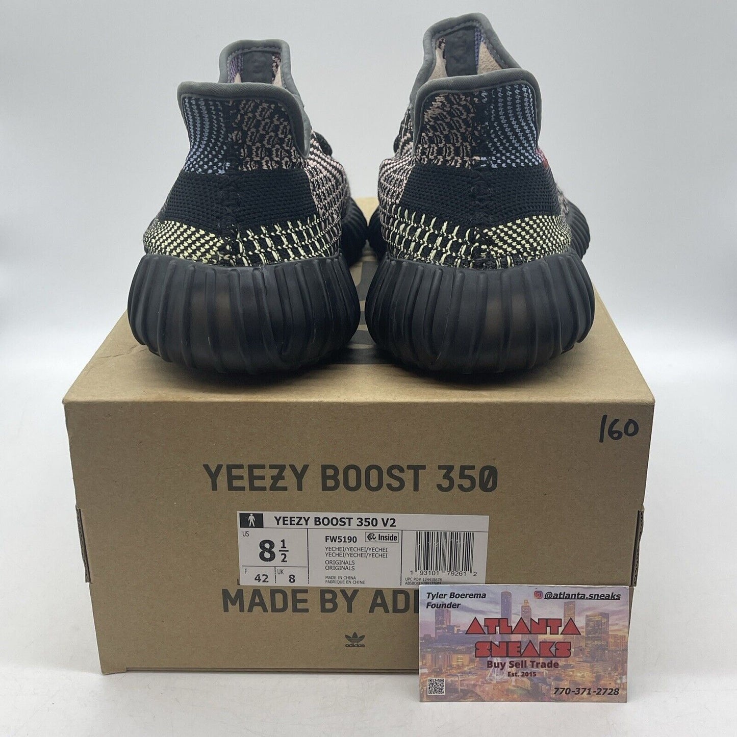 Size 8.5 - adidas Yeezy Boost 350 V2 Yecheil Non-Reflective Black (FW5190)