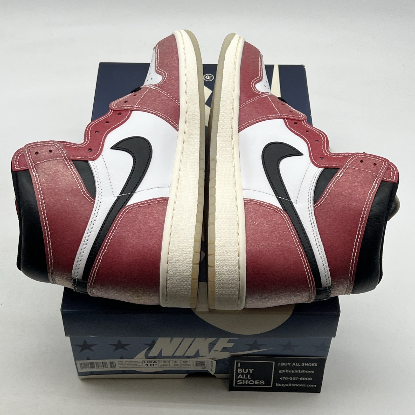 Size 10.5 -Air Jordan 1 Retro High OG SP x Trophy Room Chicago 2020 (DA2728-100)