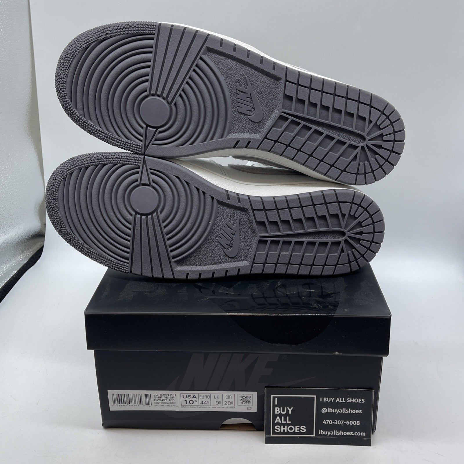 Size 10.5 - Jordan Air Ship PE SP Tech Grey White Leather Suede (DZ3497-100)
