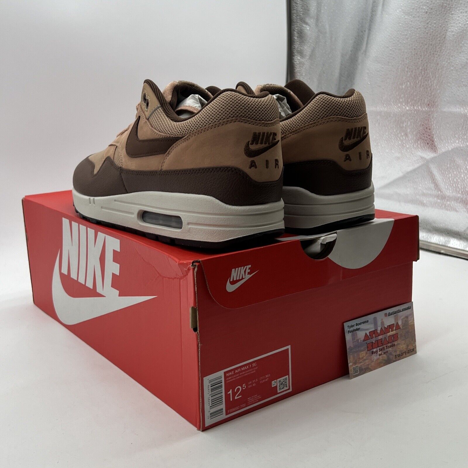 Size 12.5 - Nike Air Max 1 SC Cacao Wow (FB9660-200)