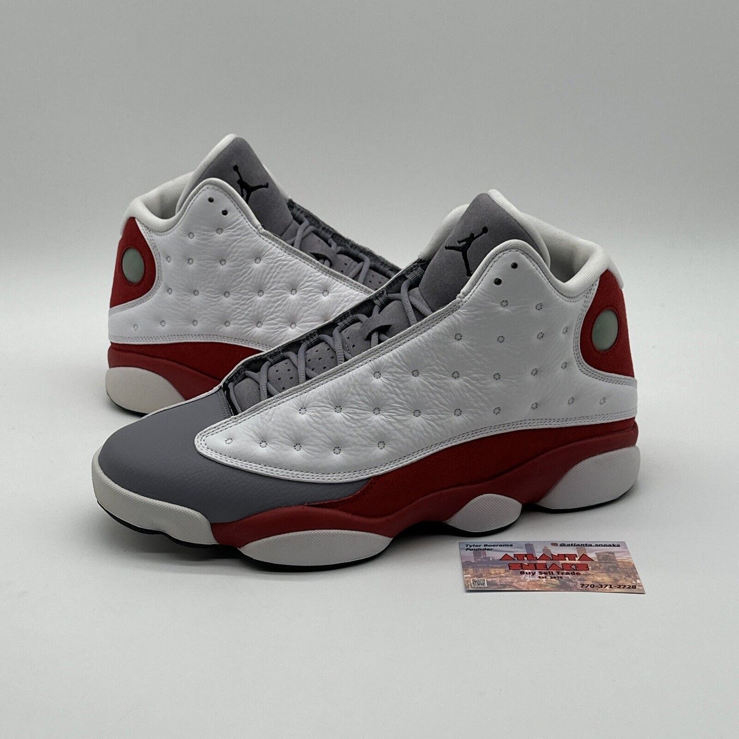 Size 12 - Jordan 13 Retro Grey Toe 2014 Premium, Leather, White, Red Suede OG