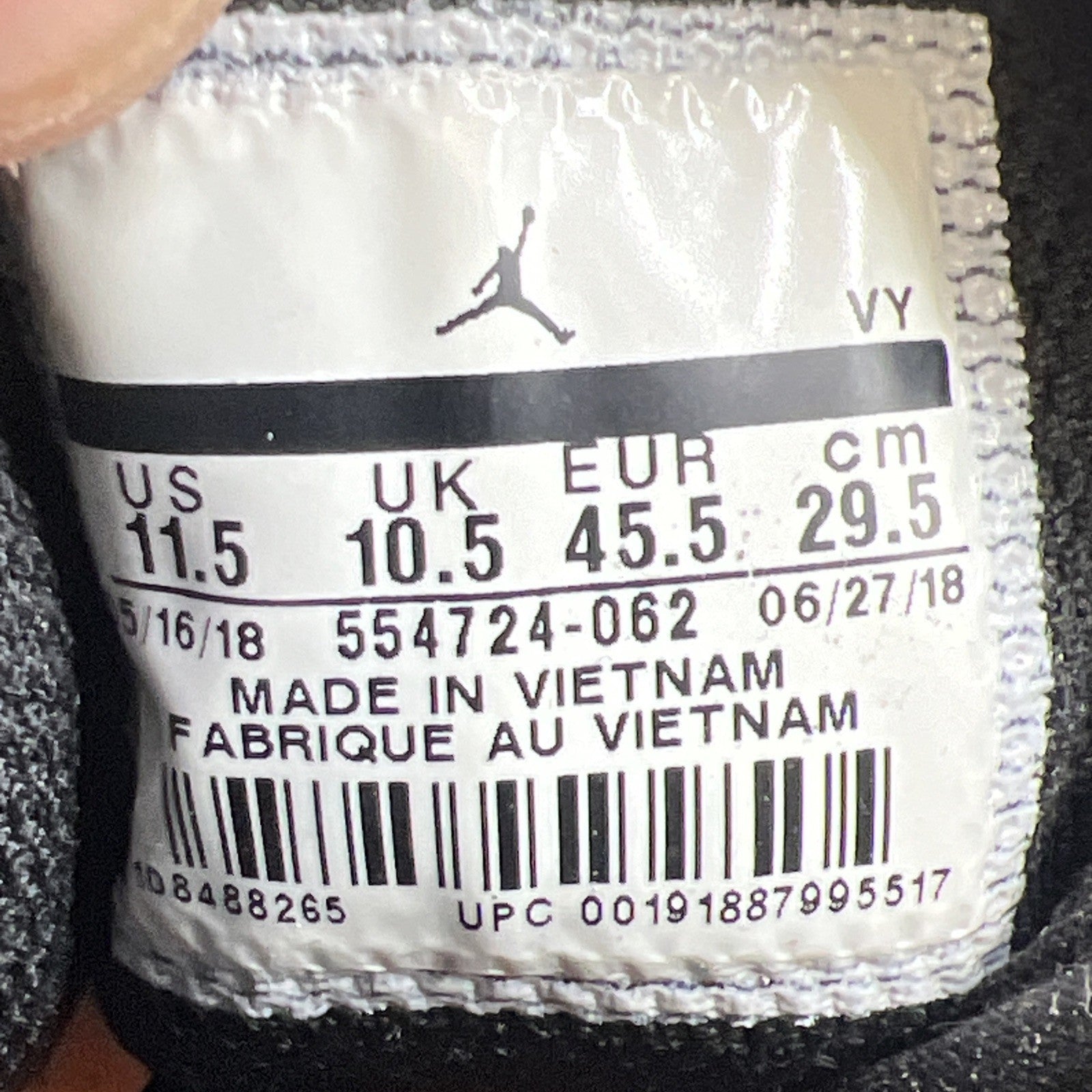 Size 11.5 - Air Jordan 1 Mid Black Cone (554724-062)