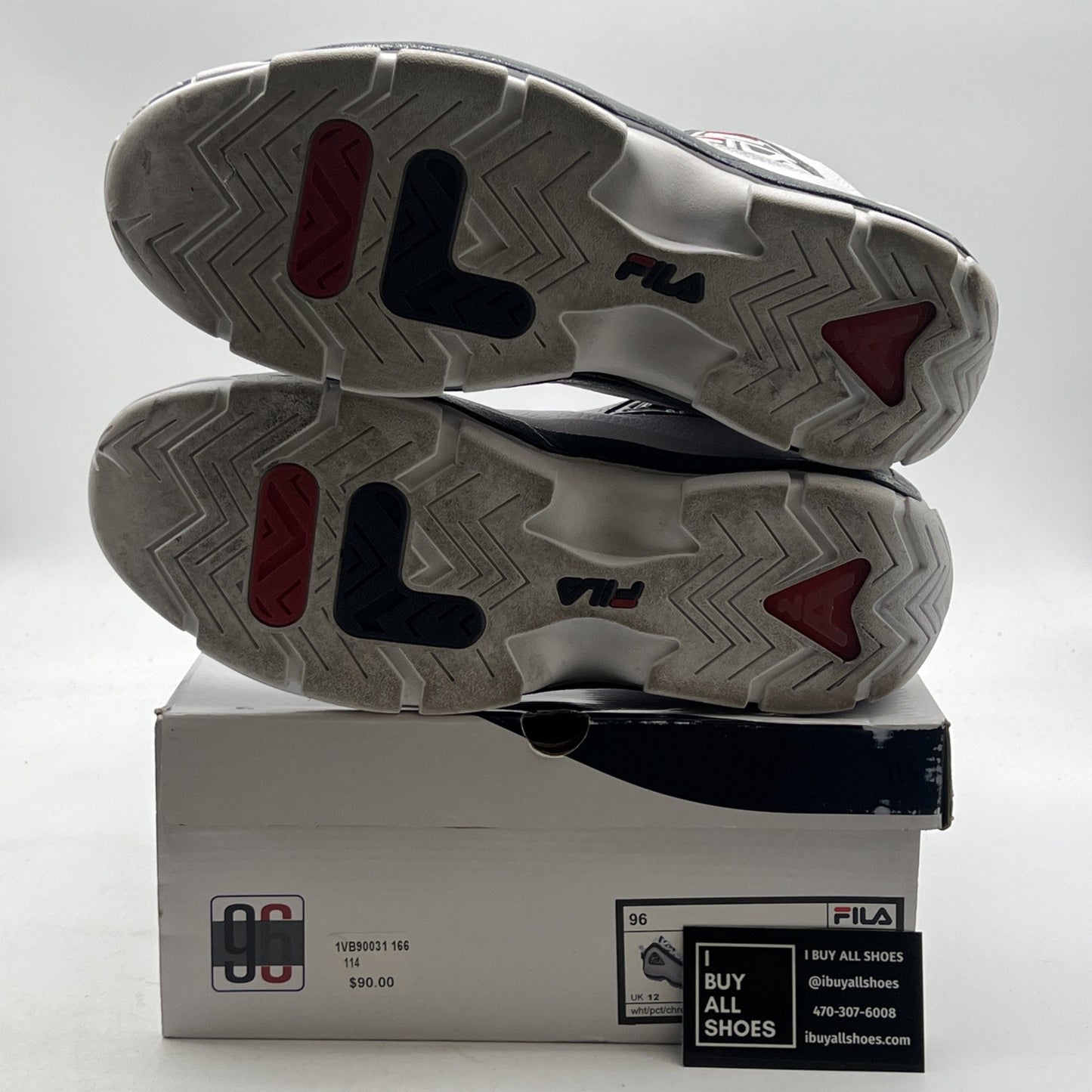 Size 13 - FILA 96' Grant Hill 2 Retro  White/Navy/Red (1VB90031-166)
