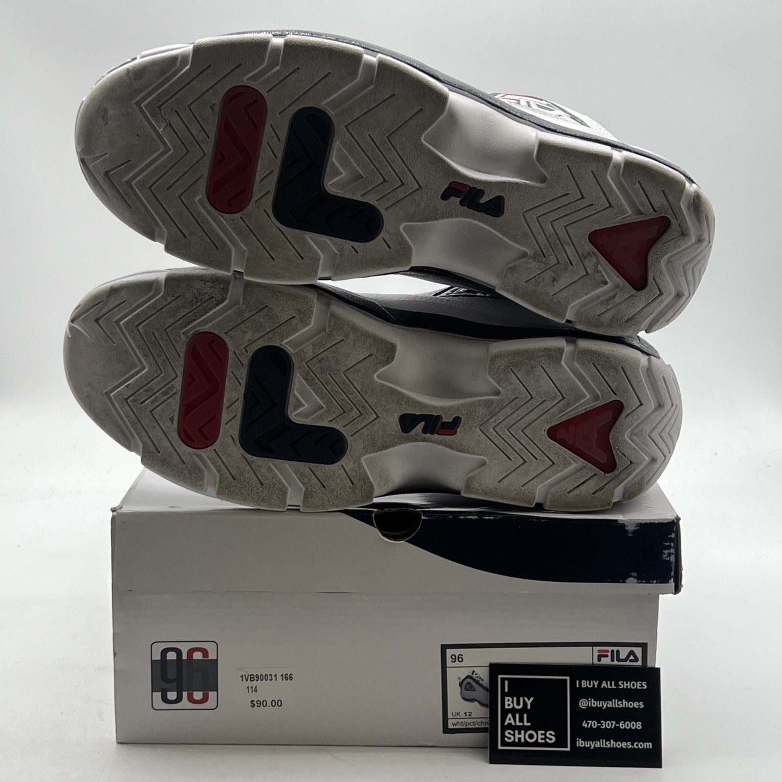 Size 13 - FILA 96' Grant Hill 2 Retro  White/Navy/Red (1VB90031-166)