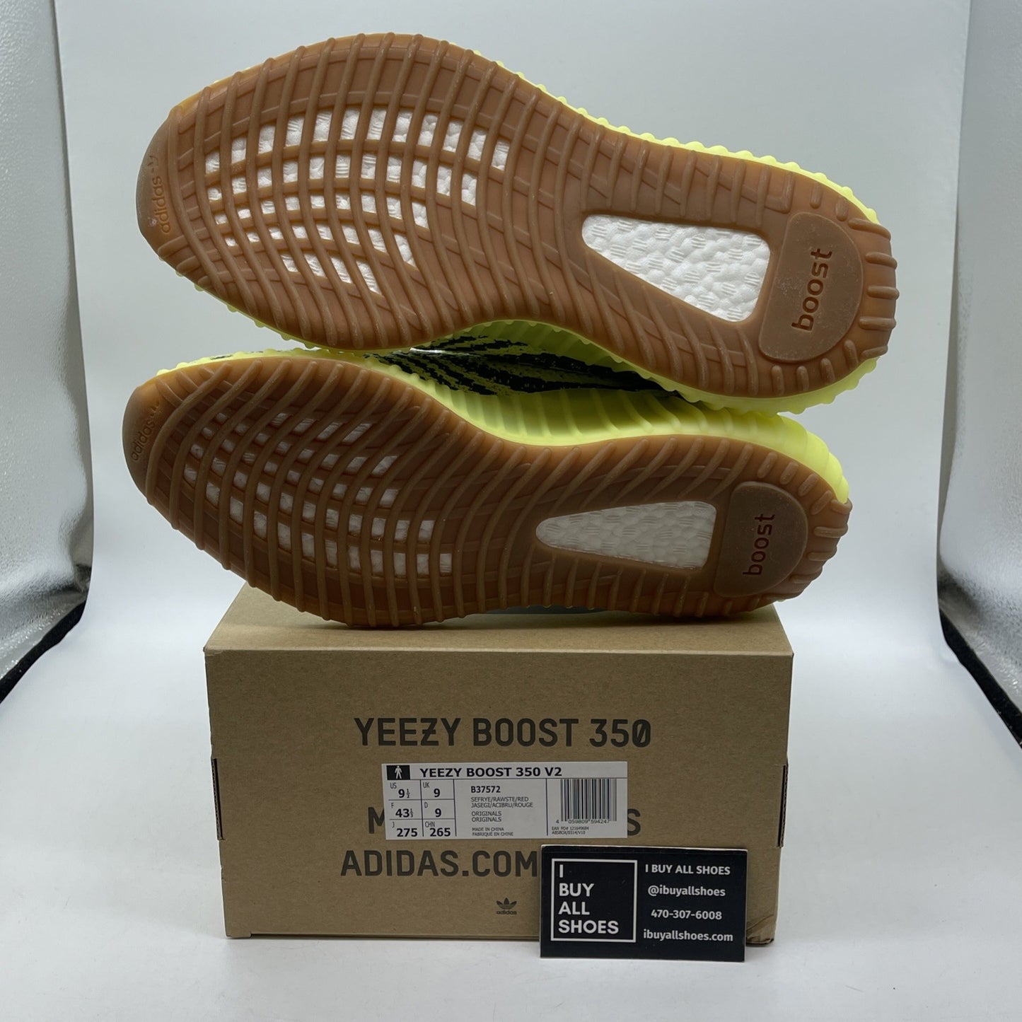 Size 9.5 - adidas Yeezy Boost 350 V2 Low Semi Frozen Yellow Suede (B37572)