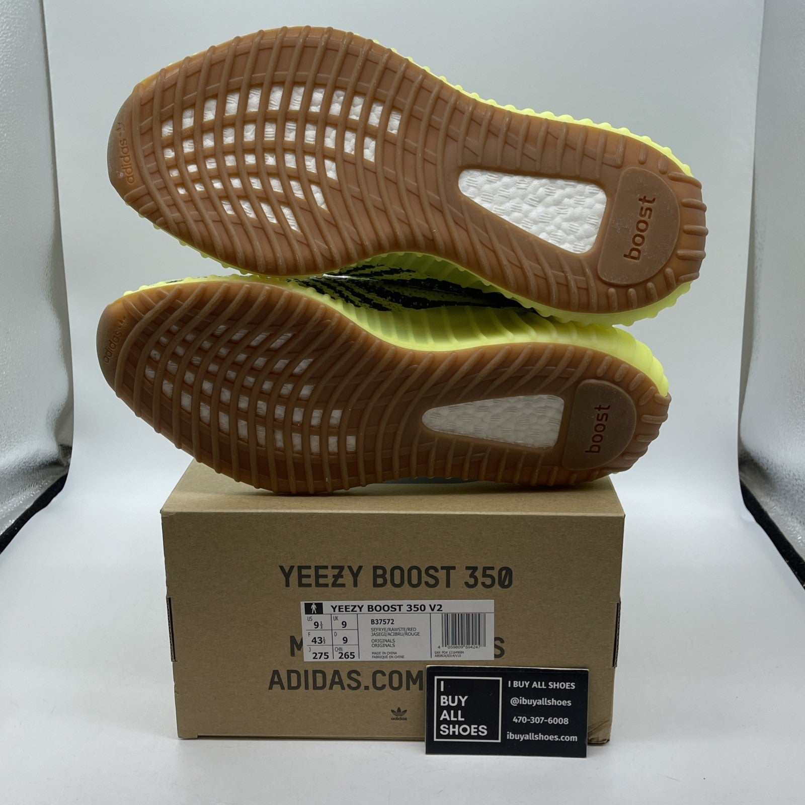 Size 9.5 - adidas Yeezy Boost 350 V2 Low Semi Frozen Yellow Suede (B37572)