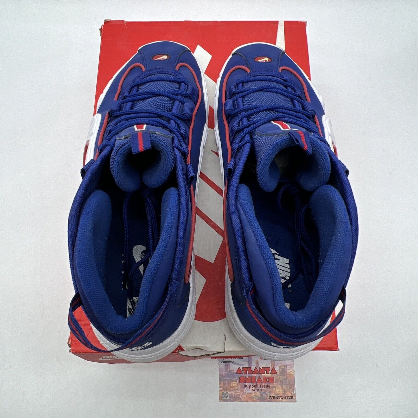 Size 10 - Nike Air Max Penny 1 Lil Penny Blue White Red Suede (685153-400)