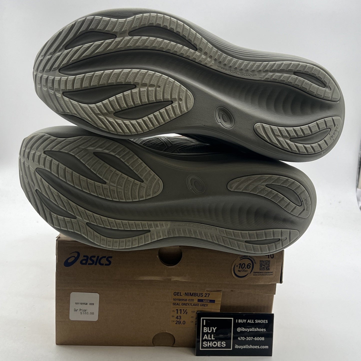 Size 11.5 - Asics Gel Nimbus 27 Seal Grey (1011B958-020)
