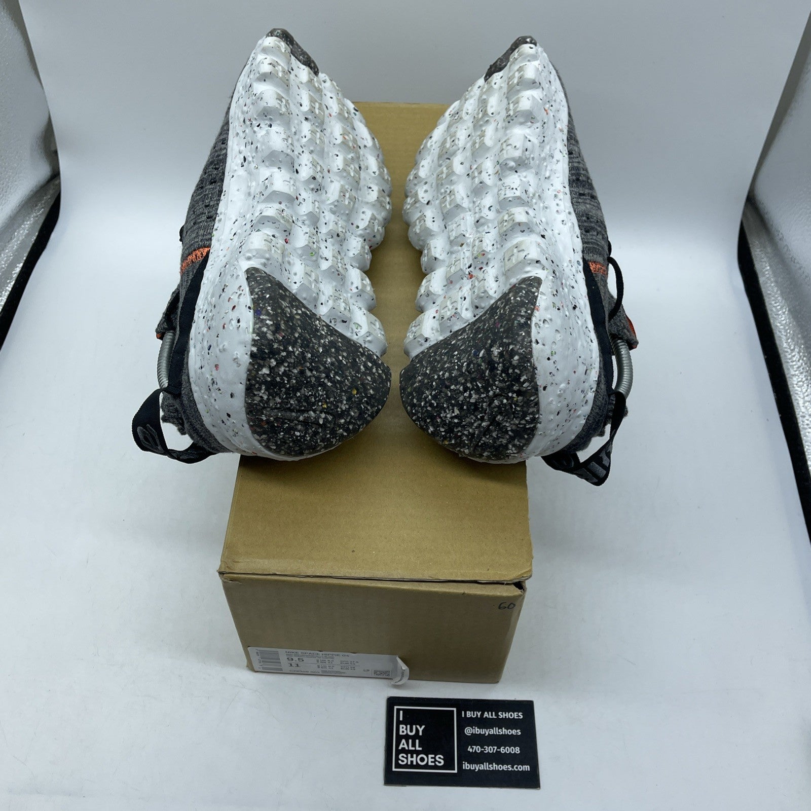 Size 9.5 - Nike Space Hippie 04 Iron Grey Orange Suede (CZ6398-002)