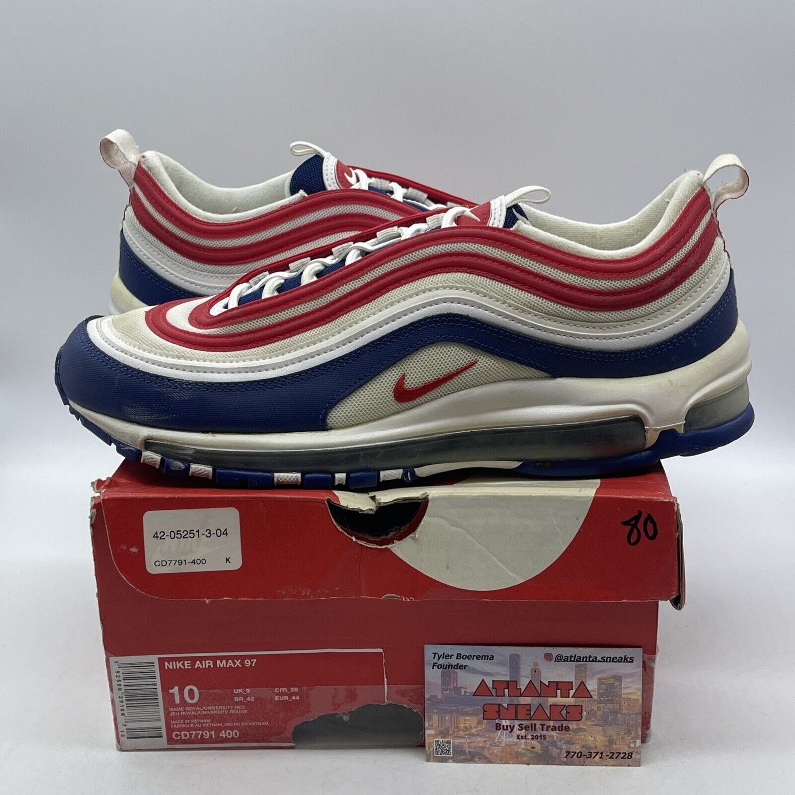 Size 10 - Nike Air Max 97 City Pride Dallas Away Suede Leather (CD7791-400)