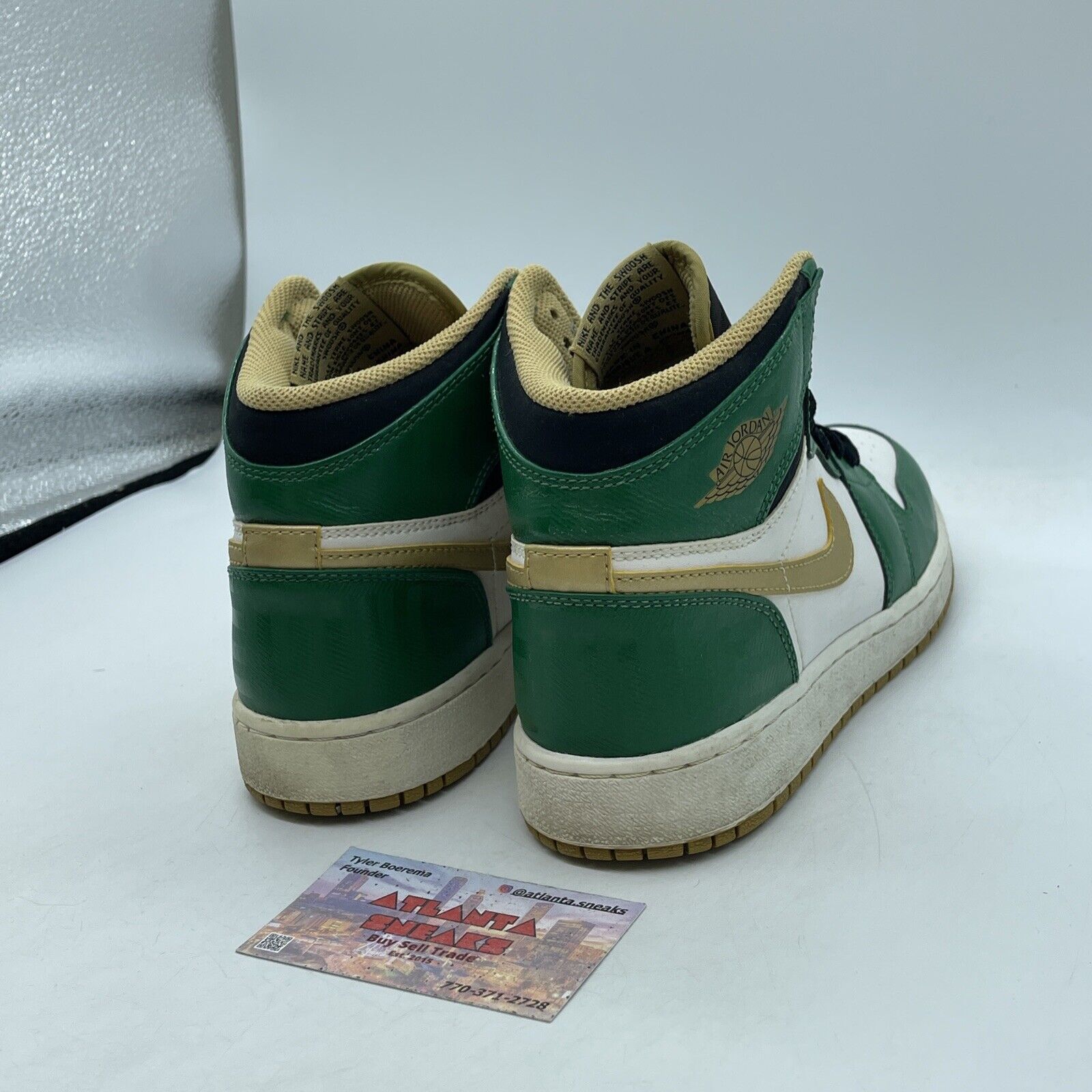 Size 5Y - Air Jordan 1 Retro High OG GS CELTICS Green Leather Suede (575441-315)