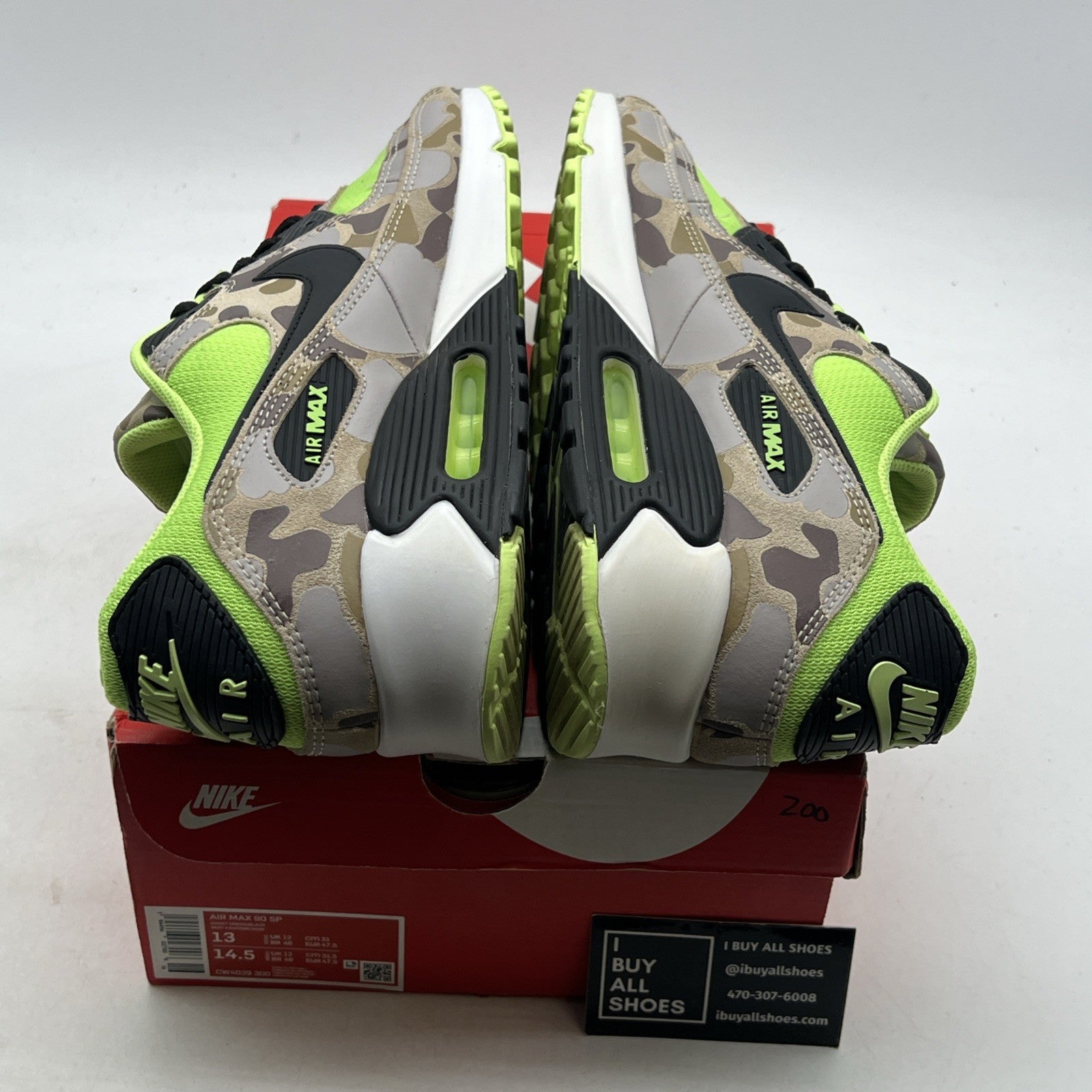 Size 13 - Nike Air Max 90 Green Camo (CW4039-300)