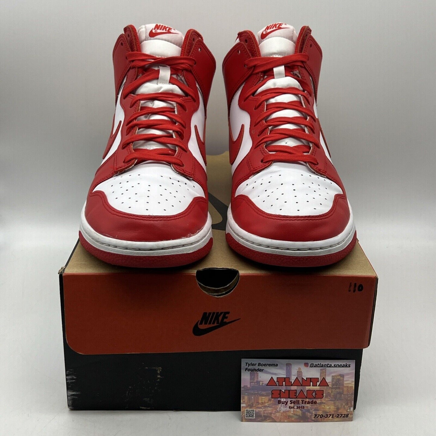 Size 12 - Nike Dunk High Championship Red White Leather (DD1399-106)