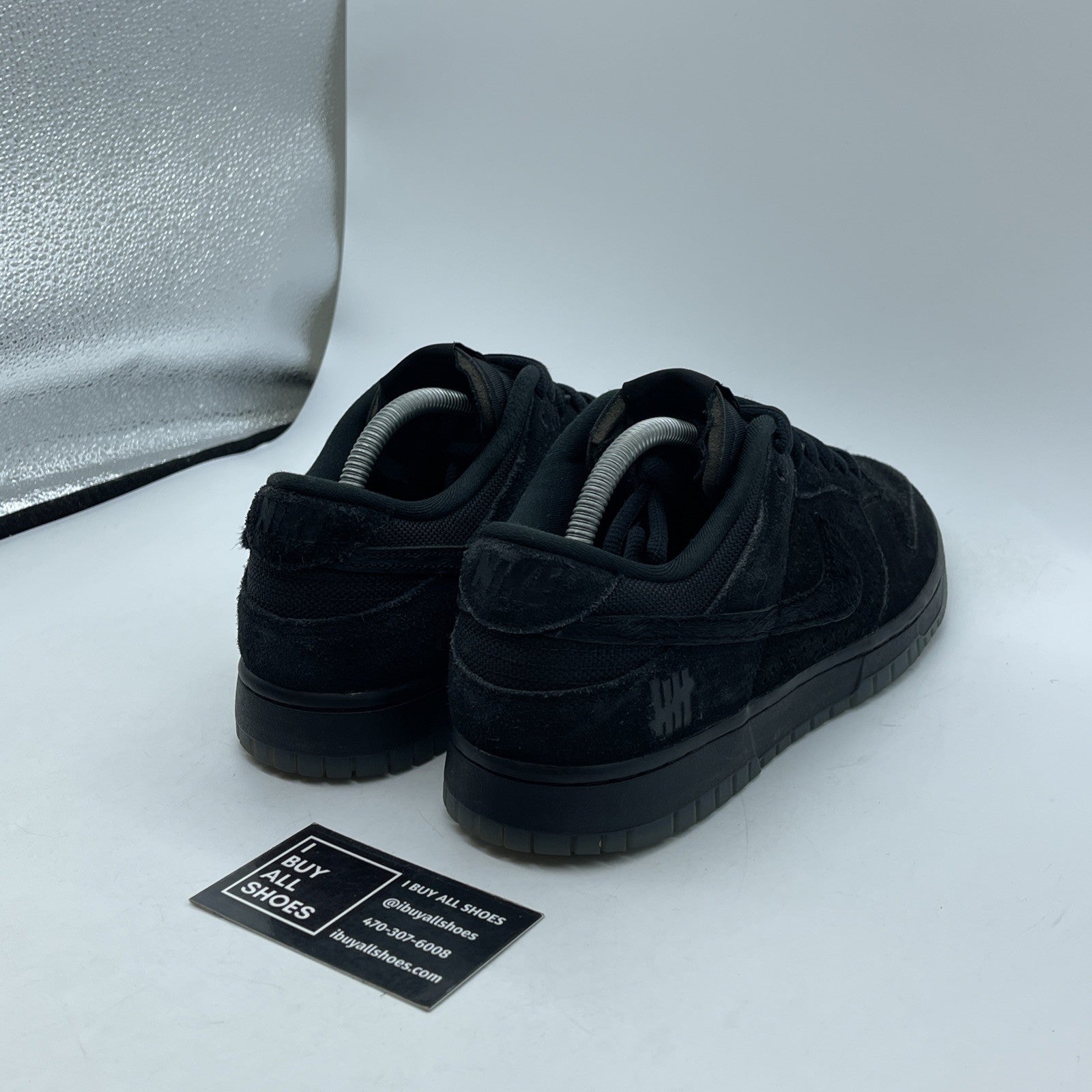 Size 9.5 - Nike Dunk Low x Undefeated Dunk Vs AF1 Black Suede (DO9329-001)