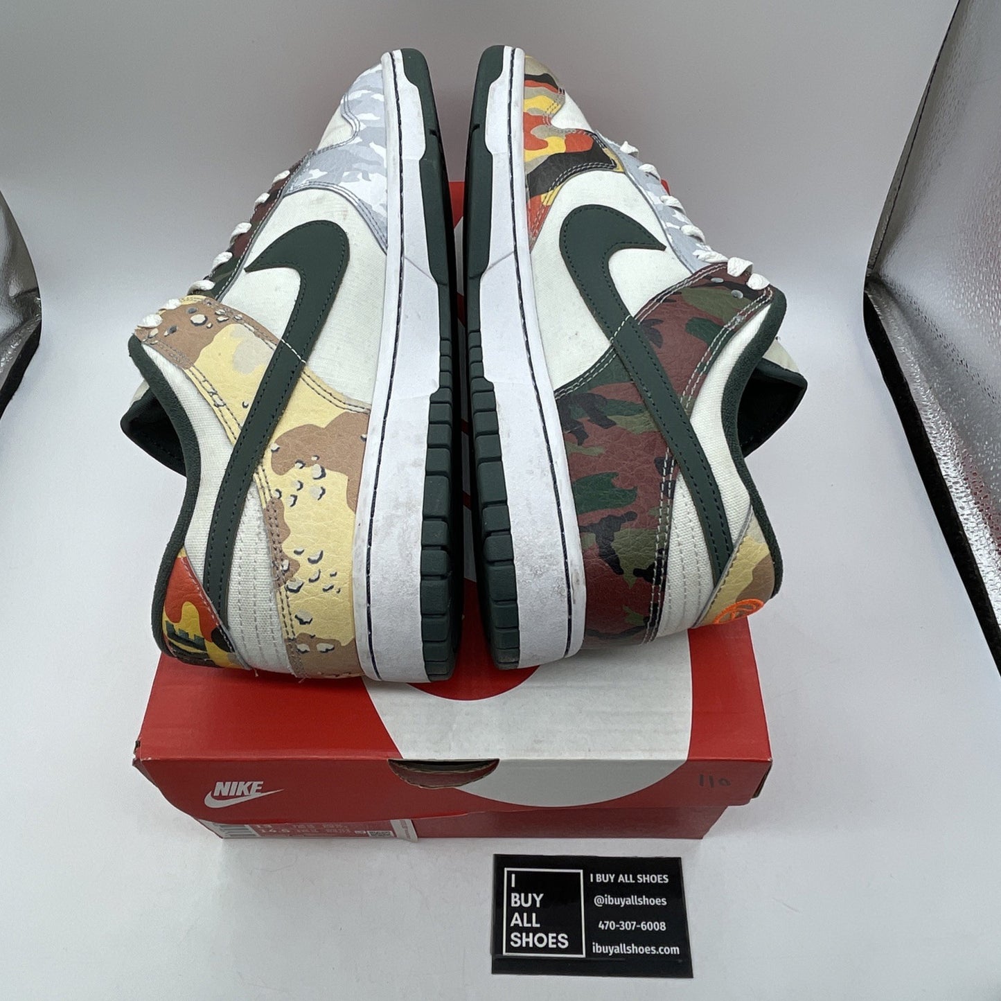 Size 13 - Nike Dunk SE Low Sail Multi-Camo (DH0957-100)