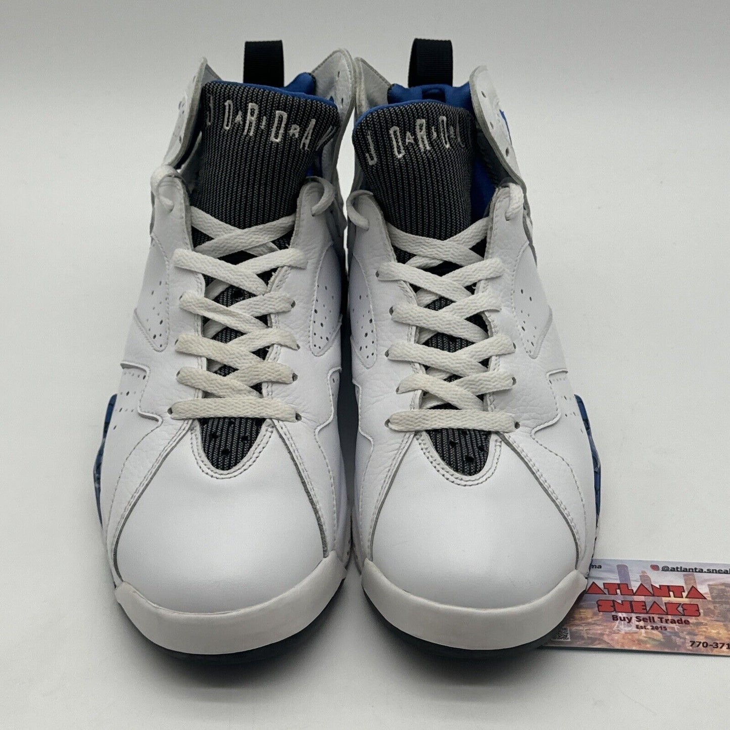 Size 10 - Jordan 7 Retro Orlando 2009 White Blue Rare Leather OG Tumbled Premium