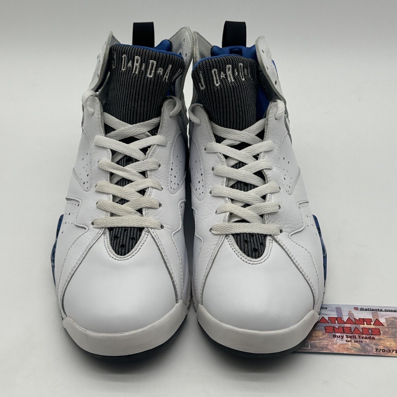 Size 10 - Jordan 7 Retro Orlando 2009 White Blue Rare Leather OG Tumbled Premium