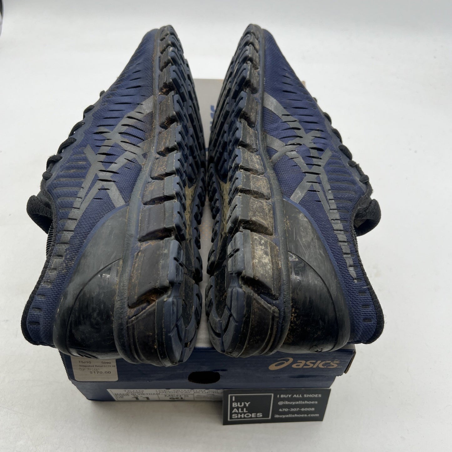 Size 11 - ASICS Gel Quantum 360 Knit Running Shoes Navy Blue (T5J1Q-5090)