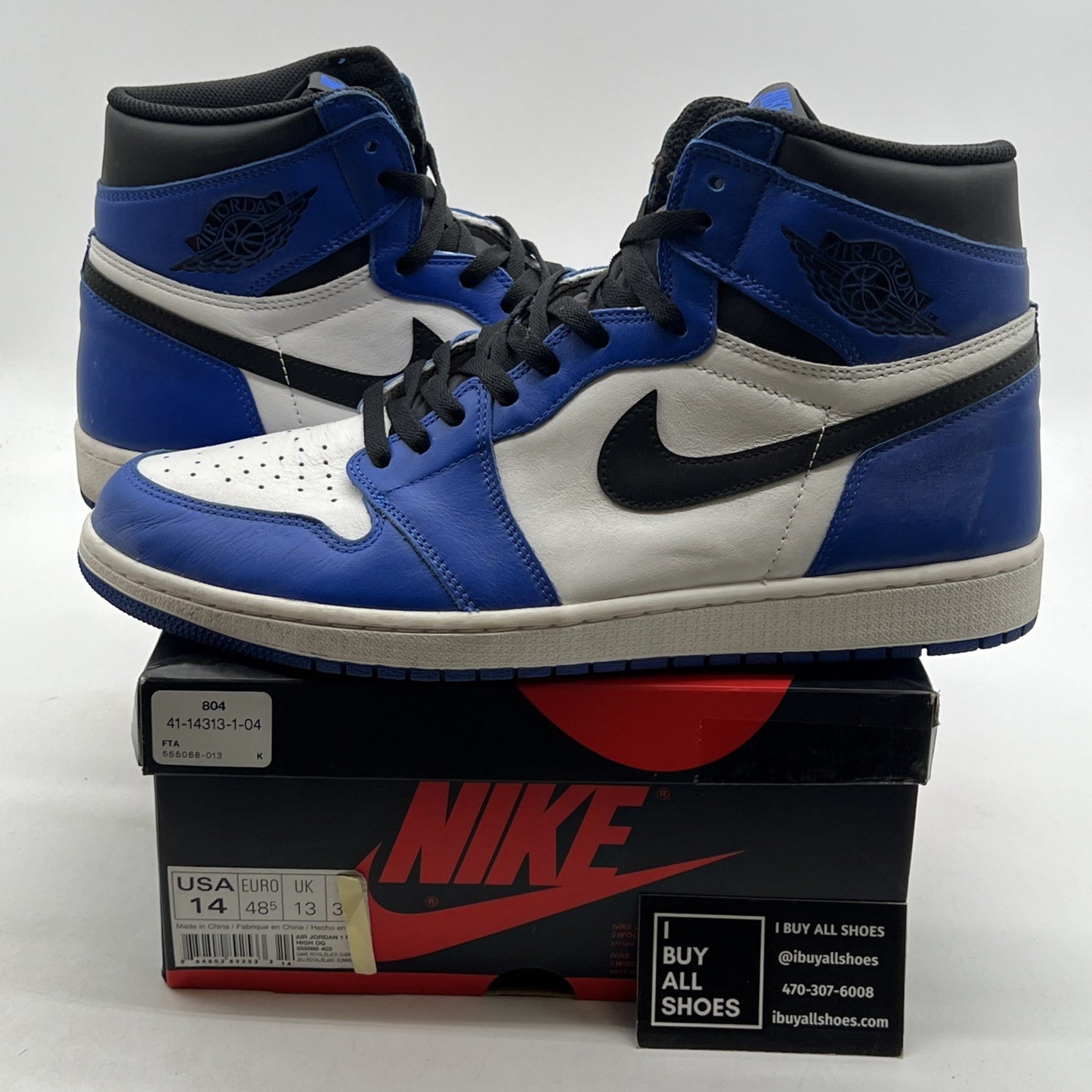 Size 14 - Air Jordan 1 Retro High OG Game Royal 2018 (555088-403)